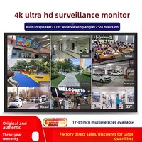 Monitor LED 4K de 90 Hz, 32/43/46/50/55/65/75 Pulgadas, Monitor de Red Android para Monitoreo de Seguridad en Interiores, 1 Año de Garantía