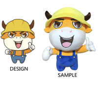 Poupées en peluche anime unisexes personnalisées OEM ODM, super douces, rembourrage en coton PP, logo brodé, anti-stress, cadeau de mariage pour enfants