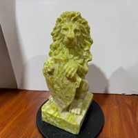 Vente en gros de sculptures en cristal de grande taille d'environ 40 cm, grand bouddha en néphrite, grand lion en jade Xiuyan pour la guérison
