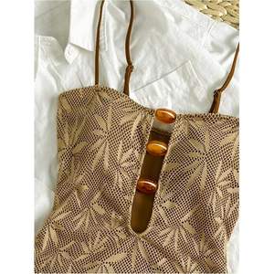 Maillot de bain une pièce personnalisé pour femme, coupe halter, découpes, échancré, extensible, idéal pour les vacances - Product Image 4