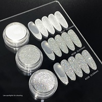 7g de paillettes arc-en-ciel, fragments de diamants, poussière pour ongles, cristaux, poudre acrylique pour la décoration des ongles
