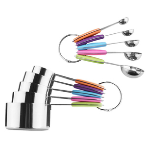 Dụng Cụ Đo Lường Cao Cấp 10 Chiếc Cốc Đo Lường Và Thìa Đo Lường Đa Năng Bằng Silicon Có Tay Cầm Nhiều Màu Sắc Bằng Thép Không Gỉ - Product Image 2