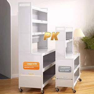 <span class=keywords><strong>Armoire</strong></span> de rangement pour vaisselle de grande taille, durable, 100 cm de long, 6 niveaux, en métal robuste, supporte facilement 200 kg pour une utilisation en cuisine - Product Image 2