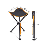 Vente en gros d'usine Fer Acier Ultraléger Pêche Camping Portable Facile à transporter Portable Tabouret pliant à 3 pattes