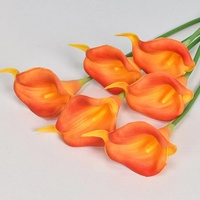 Fleurs artificielles de lys Calla avec longue tige fleurs décoratives pour mariage à la maison