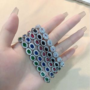 Natuna gran oferta 2024 <span class=keywords><strong>Amazon</strong></span> moda personalizada diamante boda joyería circón <span class=keywords><strong>tenis</strong></span> 18K chapado en oro pulsera para <span class=keywords><strong>mujer</strong></span> - Product Image 2