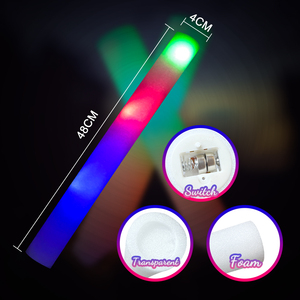 Wholesale Multicolor RGB Concert Parties Party Cheering Glowing Light up Led Foam <strong>Sticks</strong> Party Flashing <strong>Glow</strong> <strong>Sticks</strong> - Product Image 2