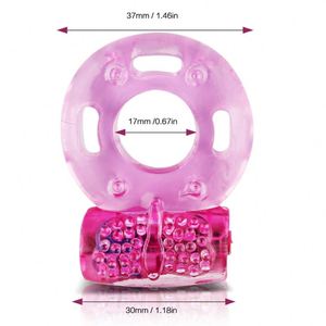 Verzögerung Ejakulation Silikon kautschuk Einweg Vibrierender Cockring Sexspielzeug Männer Lock Penis Ring Vibrator Cockring - Product Image 2