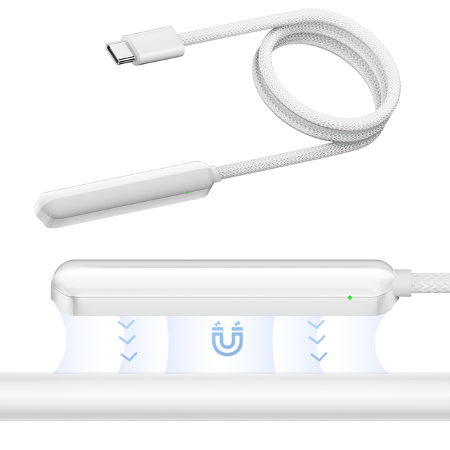 Magnetic USB C Type-C Male to Female Charging Cable for Apples Pencil 2nd Generation Pad PC Tablet Pen Power Supply Only