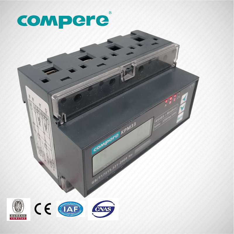 RS485 puerto de comunicación modbus 3 Fase inteligente digital de carril Din electricidad kwh de energía