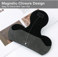 Boîte de rangement pour lunettes de soleil en cuir PU à carreaux, surface magnétique en cuir, double compartiment, pour voiture, de Guangzhou