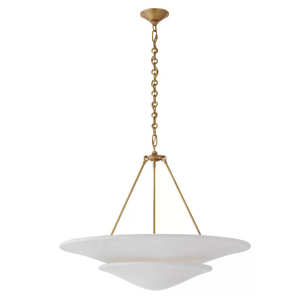 Lámpara de Techo de Estilo Wabi-Sabi Posmoderno para Sala de Estar, Lámpara de Techo de Doble Capa de Yeso para Comedor de Restaurante Rústico Americano - Product Image 1