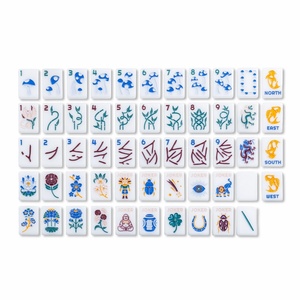 Set di Mahjong Americano Personalizzato in Acrilico Blu Fiordaliso, 160 Pezzi, <span class=keywords><strong>Tavola</strong></span> a Singolo Strato, Tessere di Lusso - Product Image 1