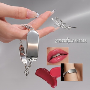 Baume et brillant à lèvres minéral végétalien 2-en-1 avec miroir intégré, finition scintillante 4 couleurs, cadeau maquillage - Product Image 2