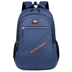 GordcrSport 16-Inch Laptop <b>Backpack</b> For Men Large Capacity Business Travel <b>Backpack</b> Blue Solid Color Shoulder <b>Straps</b> - Product Image 1