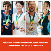 Médailles de sport personnalisables 3D 5K pour marathon, football, taekwondo, natation, course à pied – Créez votre propre médaille en métal, alliage de zinc
