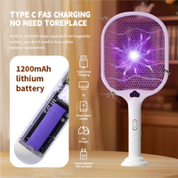 Piège à insectes intelligent portable JZ pour intérieur, écologique, haute tension, fonctions 2-en-1, attrape-mouches électrique, lampe anti-moustiques USB