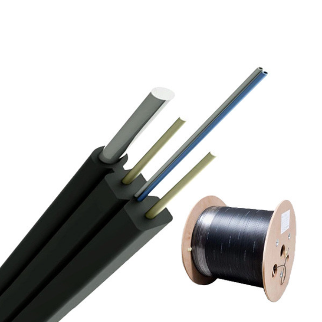 GJYXCH G657A2 1 2 4 Core Outdoor Drop Fiber Optical Cable with Steel Wire Messenger FTTH Drop Cable LSZH Jacket 1KM Price