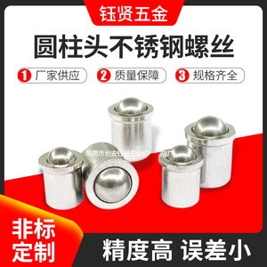 Yx Cylindrical Head Stainless Steel Ball Bearings D3 L4 Press In No Thread Metric Screw - Product Image 5