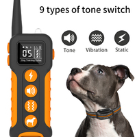 Elektrisches Anti-Bell-Halsband für Hunde mit Fernbedienung, wiederaufladbar, IP65 wasserdicht, staubdicht, TPU, reflektierend, verstellbar, mit Schock-, Vibrations- und Statischer Energie-Funktion