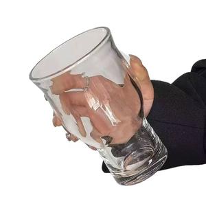 Mug en verre transparent <span class=keywords><strong>de</strong></span> 180 ml pour café, bière, <span class=keywords><strong>vin</strong></span>, motif classique <span class=keywords><strong>de</strong></span> tournesol en relief, passe au lave-vaisselle et au micro-ondes, réutilisable pour les fêtes, la maison, l'hôtel - Product Image 6