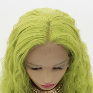 วิกผมสังเคราะห์ lindal Green วิกผมลอนยาว24นิ้ว<span class=keywords><strong>สี</strong></span><span class=keywords><strong>เขียว</strong></span>สดใสวิก<span class=keywords><strong>ผม</strong></span>เส้นใยทนความร้อน - Product Image 3