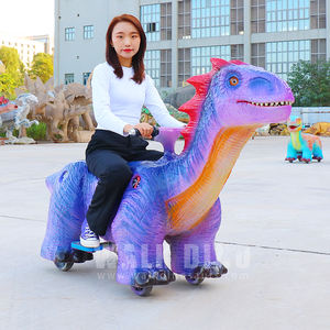 Cartoon Dino Rides For Kids Mall Dinosaures mécaniques Kids Scooter à piles - Product Image 4