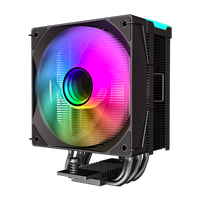 Refroidisseur de processeur ARGB à eau avec roulement à billes en cuivre GAMEMAX Sigma 550 Infinity BK 12V, boîtier d'ordinateur LED, ventilateur 120 mm 30dBA, 40 000 heures de fonctionnement
