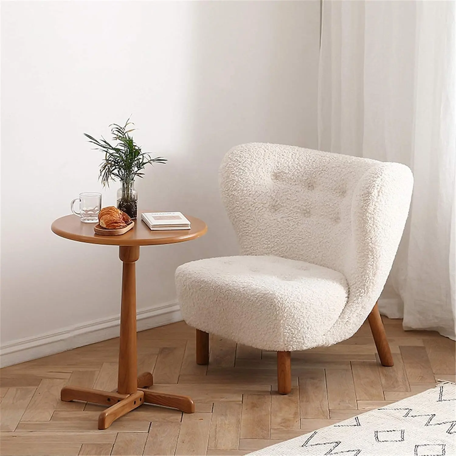 NOVA Whit Nordic одноместный диван, легкая роскошная мебель для гостиной, плюшевая ткань, ленивый диван, кресло с мягкой обивкой