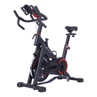 Bicicleta estática de spinning de acero inoxidable - Venta directa de fábrica al por mayor para gimnasio en casa, bicicleta de ejercicio de 6 kg para ciclismo indoor con pantalla LCD