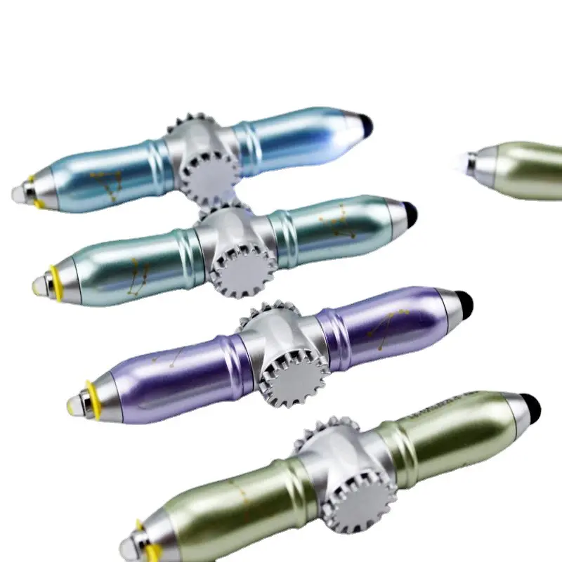 Kids Toys 2023 New Arrivals Fidget Pen Spinner for Adult Depression Fingertip Anxiety Light up Ball Ballpoint Stylus Pen