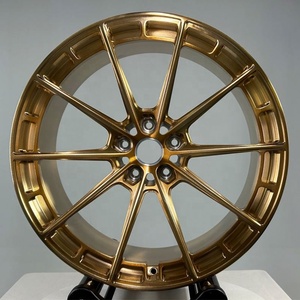 Jantes de voiture de course forgées en une seule pièce BZY-1019, finition or brossé, 5x112 5x114.3, alliage 6061-T6, pour Honda FD2, BMW, Audi, Chery - Product Image 4