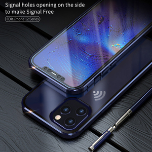เคสโทรศัพท์แบบ Coque <span class=keywords><strong>360</strong></span> องศา ป้องกันการสอดแนม แม่เหล็กดูดติดกระจกนิรภัย ป้องกันความเป็นส่วนตัว วัสดุโลหะ สำหรับ <span class=keywords><strong>iPhone</strong></span> 12 XR 11 <span class=keywords><strong>XS</strong></span> X Pro SE 2020 รุ่นบาง ODM - Product Image 3