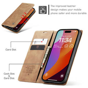 CaseMe nouveautés <span class=keywords><strong>2023</strong></span> pour iPhone 15 Pro Max étui accessoires de téléphone portable portefeuille d'affaires fentes pour cartes pour iPhone 15 Pro Max - Product Image 2