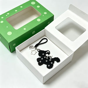 Custom High-End Waterproof Cardboard Key <b>Ring</b> Keychain Gift <b>Box</b> with Magnetic Closure Black EVA Sponge Liner - Product Image 1