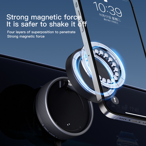 <span class=keywords><strong>Support</strong></span> de téléphone magnétique pour voiture avec charge sans fil, rotation à 360 degrés, forte aspiration sous vide pour tableau de bord, pare-brise - Product Image 4