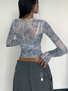 Camicetta da donna in maglia stampata di alta qualità camicetta da donna in pizzo floreale a maniche lunghe Top <span class=keywords><strong>abbigliamento</strong></span> occidentale donna - Product Image 6