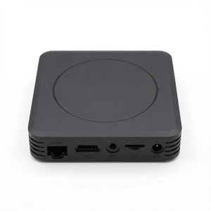 Boîtier <span class=keywords><strong>TV</strong></span> intelligent <span class=keywords><strong>Android</strong></span> 14 Quad Core 1 Go RAM pour films en ligne, Wi-Fi double bande 2.4+5G, décodeur avec télécommande vocale 4K - Stock disponible - Product Image 1