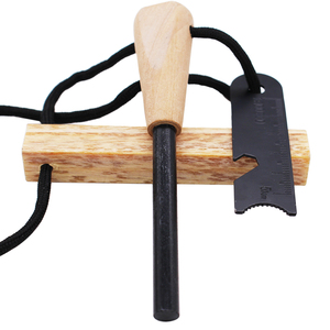 Accendifuoco per Sopravvivenza all'Aperto con Manico in Legno di Fatwood e Acciarino - Product Image 5
