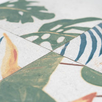 Carrelage en céramique Bali Deco, motif feuille de Monstera, 12x12 pouces, carrelage décoratif pour murs et sols intérieurs et extérieurs