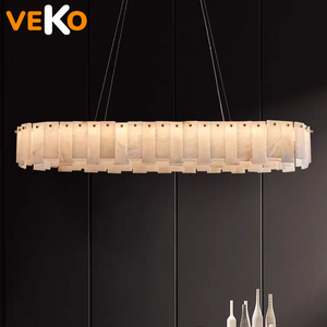 <span class=keywords><strong>VEKO</strong></span> Esszimmer-Kronleuchter Alabaster-Kronleuchter Pendelleuchten Marmor-Steinpendelleuchte für Esszimmer - Product Image 1