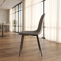 Chaise de salle à manger en tissu minimaliste, ergonomique, à dossier haut, pour appartement, café, hôtel – Vente en gros – Offre spéciale pour le marché européen