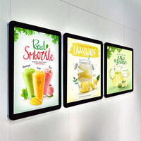 Litsign LS W1 A2 A3 Boîte à lumière LED magnétique murale en acrylique rétroéclairée super lumineuse 10000 lumens, certification CE, garantie 2 ans