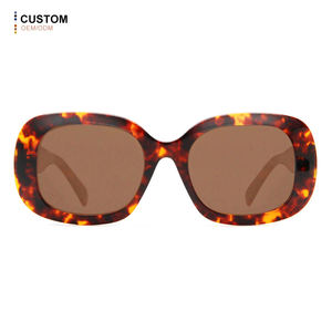 नए फैशन बड़े फ्रेम महिलाओं के धूप का चश्मा ट्रेंडी वर्ग सूरज के चश्मे उच्च गुणवत्ता वाले हस्तनिर्मित एसीटेट डाफा डी सोल - Product Image 5