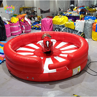 Toro Mecánico Inflable para Parque de Atracciones, Juego de Toro Mecánico, Toro de Rodeo Mecánico Inflable Eléctrico