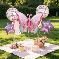 Ballons en Mylar en forme de chiffres FUNMOOD avec nœud papillon pour décorations d'anniversaire et de mariage, fournitures de fête