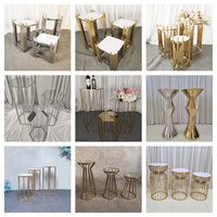LEXI L-T180 Centre de table moderne en métal doré 80CM, décoration de mariage de haute qualité, support à fleurs géométrique, service OEM disponible