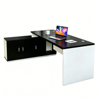 Ensemble de mobilier de direction de haute qualité : chaise et bureau de secrétaire, bureau moderne en L pour patron, table d'ordinateur