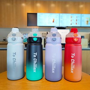 To Chillax Stainless Steel Water <b>Bottle</b> 316 Gradient Design Insulated With Straw For Everyday Use - Product Image 1