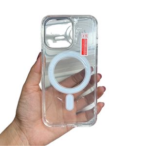 Original Magnetic trong suốt điện thoại di động trường hợp đối với <span class=keywords><strong>iPhone</strong></span> 17 16 15 14 13 12 11 Pro Max cộng với rõ ràng tùy chỉnh điện thoại Bìa - Product Image 2